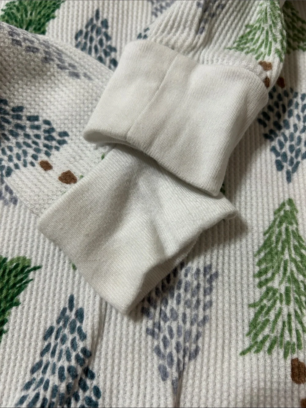 Carter's White Waffle-Knit Christmas Tree Pajama Set Size 5T